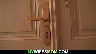 Girlfriends mother spreads legs for him