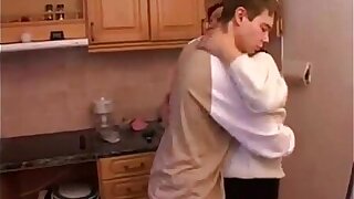Stepmom and stepson have a sex on the pantry